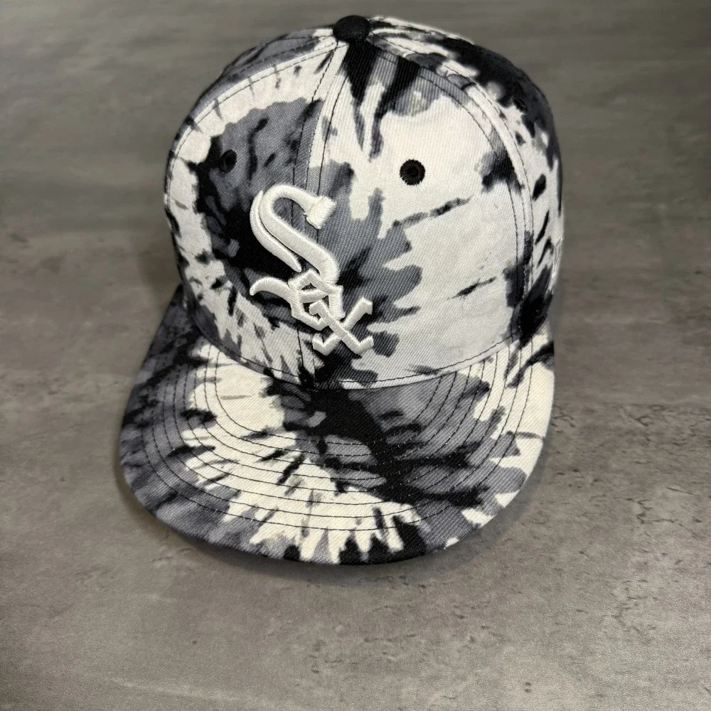 Chicago White Sox Hat‎ New Era Cap 7 Black Gray White Tie Dye 59Fifty Cap Fitted